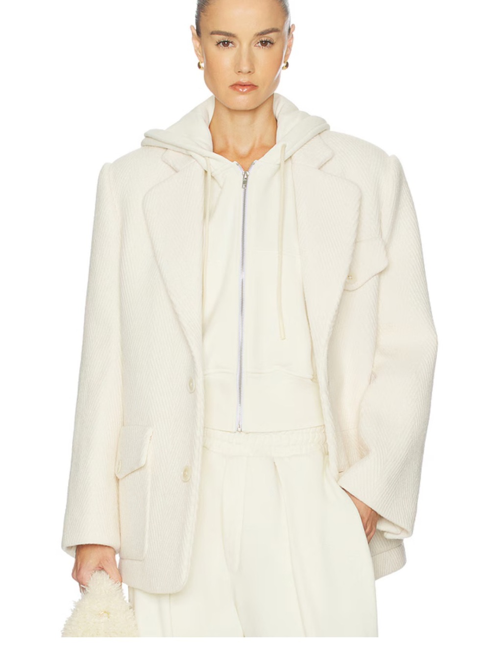 The Very Oversized Blazer in Ivory - Picture 2 of 13